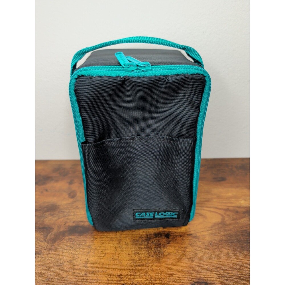 VTG Y2K Case Logic CD Case 11-15 8.5” Holder Travel Container Music Handle Zip